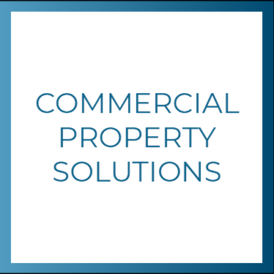 Commercial Property Solutions in Blue Color Wording Copy